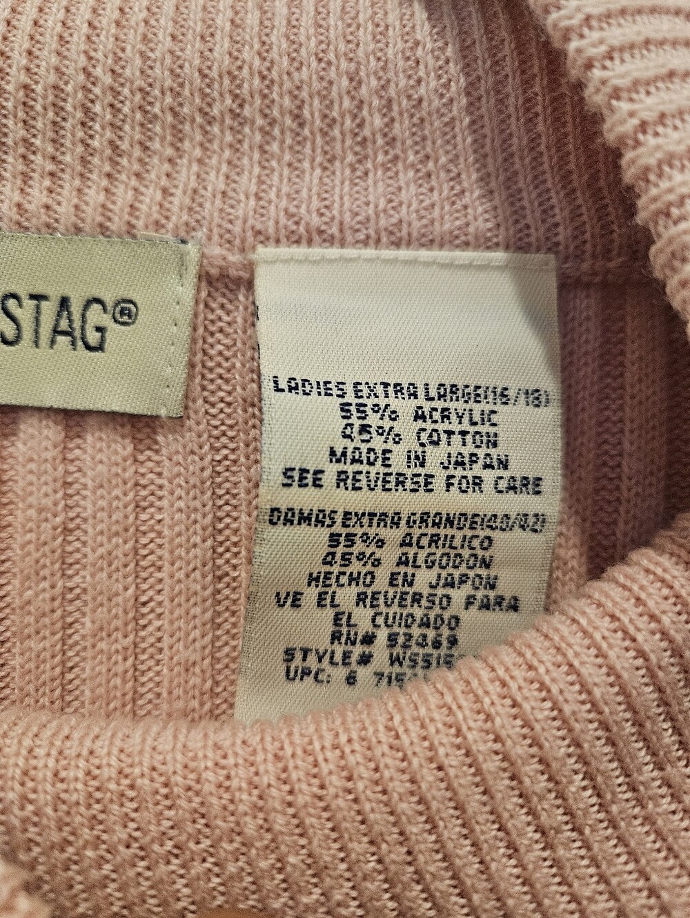 White Stag Soft Pink Ribbed Crew Neck Sleeveless Sweater
